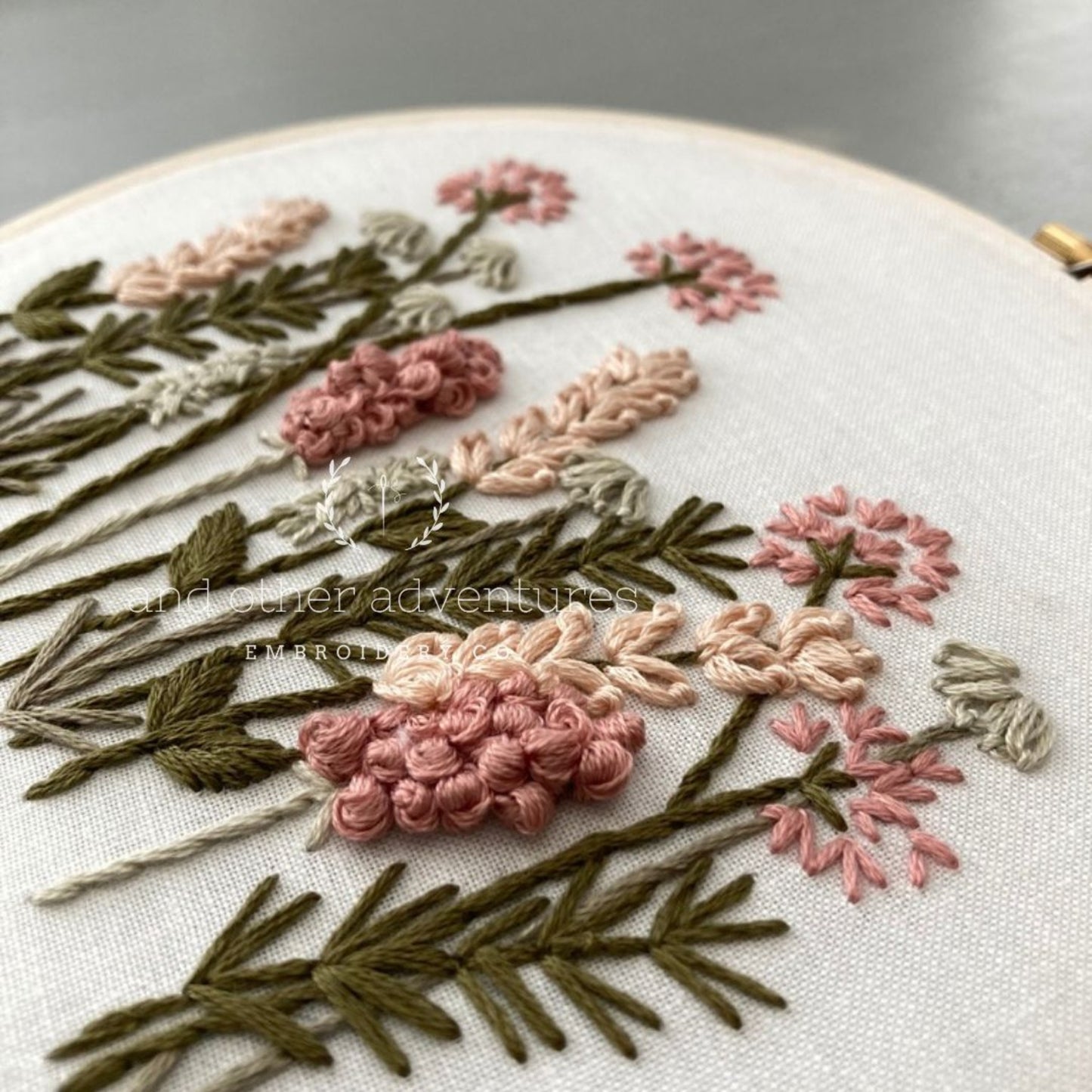 Embroidery Kit | Meadow in Blush & Olive