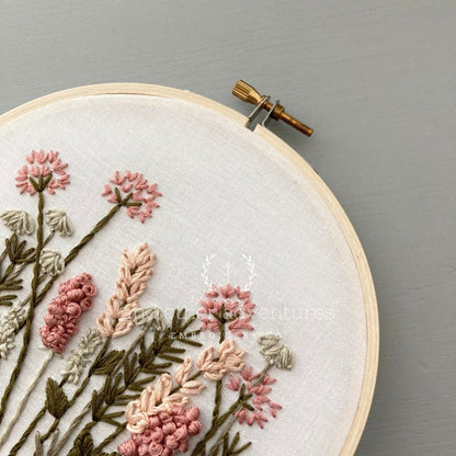 Embroidery Kit | Meadow in Blush & Olive