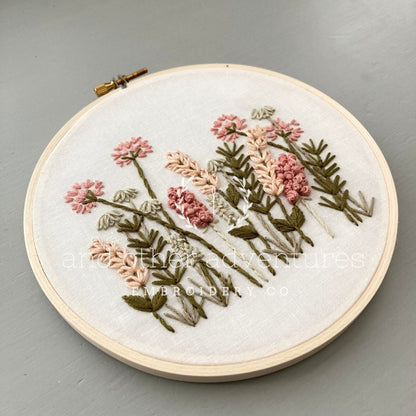 Embroidery Kit | Meadow in Blush & Olive