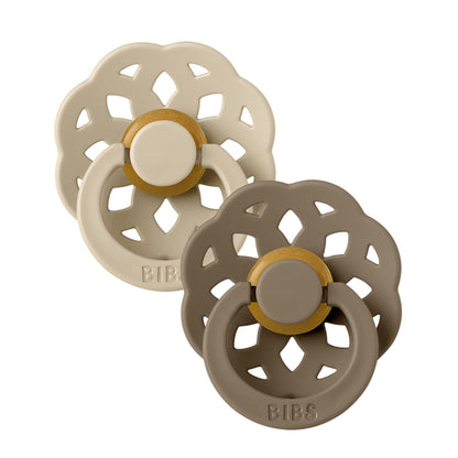 Boheme Natural Rubber Pacifier 2-Pack | Vanilla/ Dark Oak