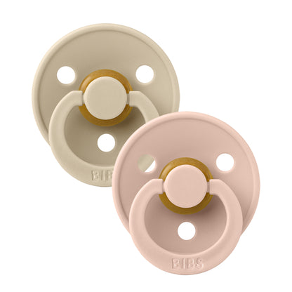 Natural Rubber Pacifier 2-Pack | Vanilla/Blush