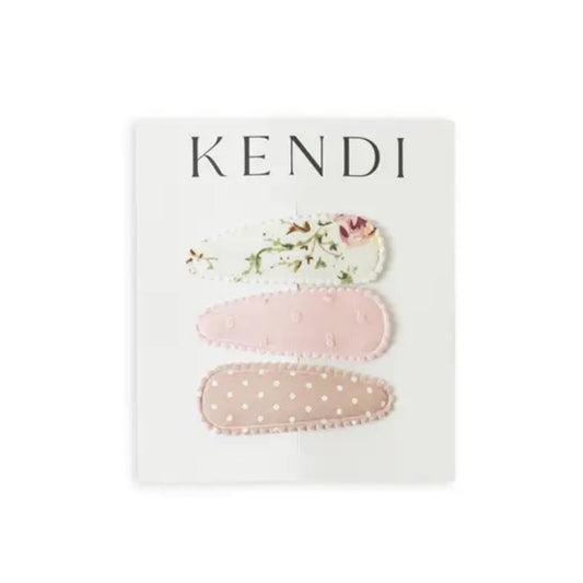 Kendi Hair Clips | Pink Polka