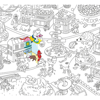 Giant Coloring Poster | Animal City