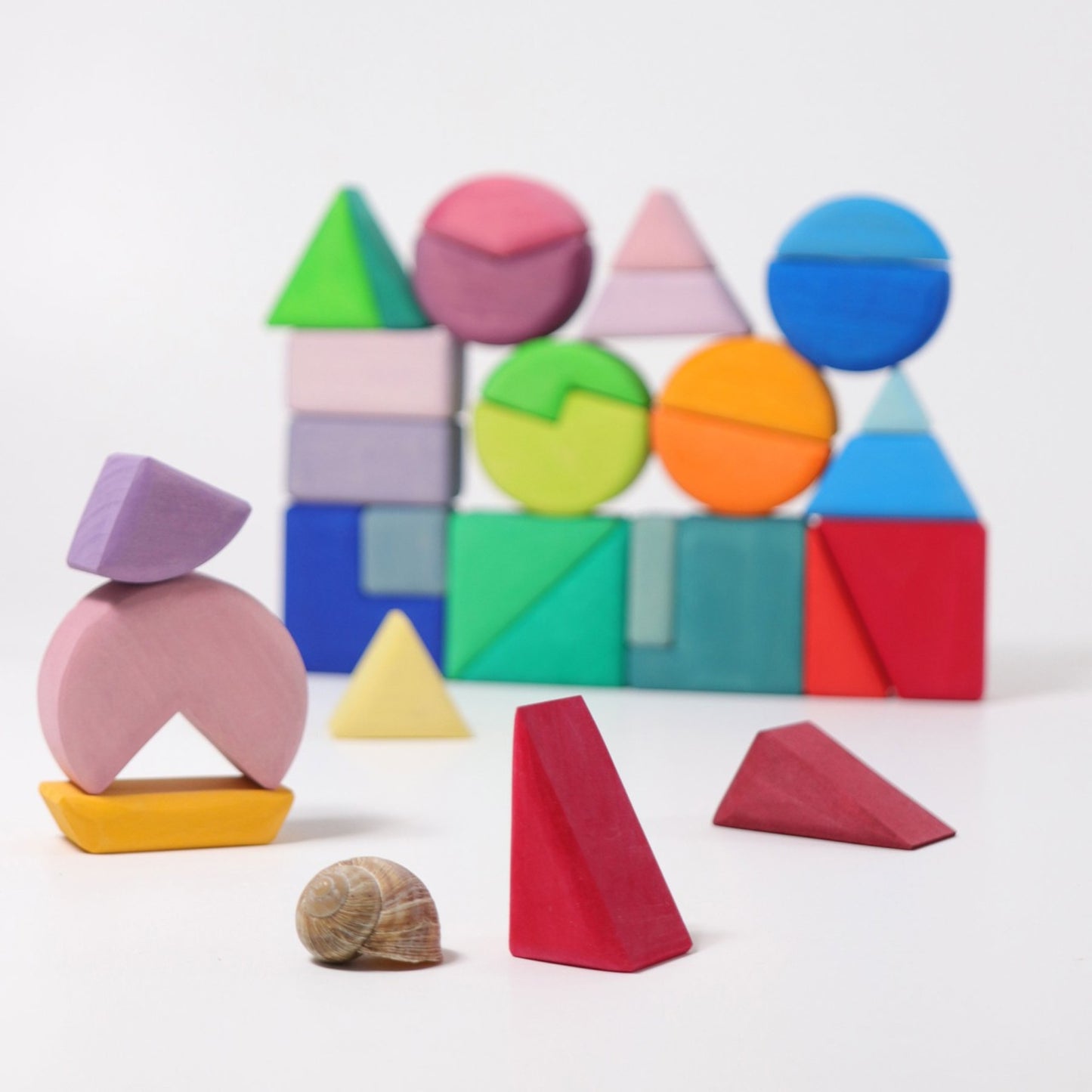 Wooden Shape Blocks | Triangle, Square & Circle