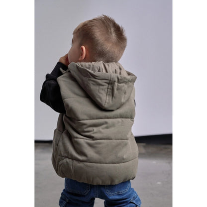 Hooded Puffer Vest | Army Green