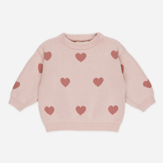 Heart Knit Sweater | Bubblegum