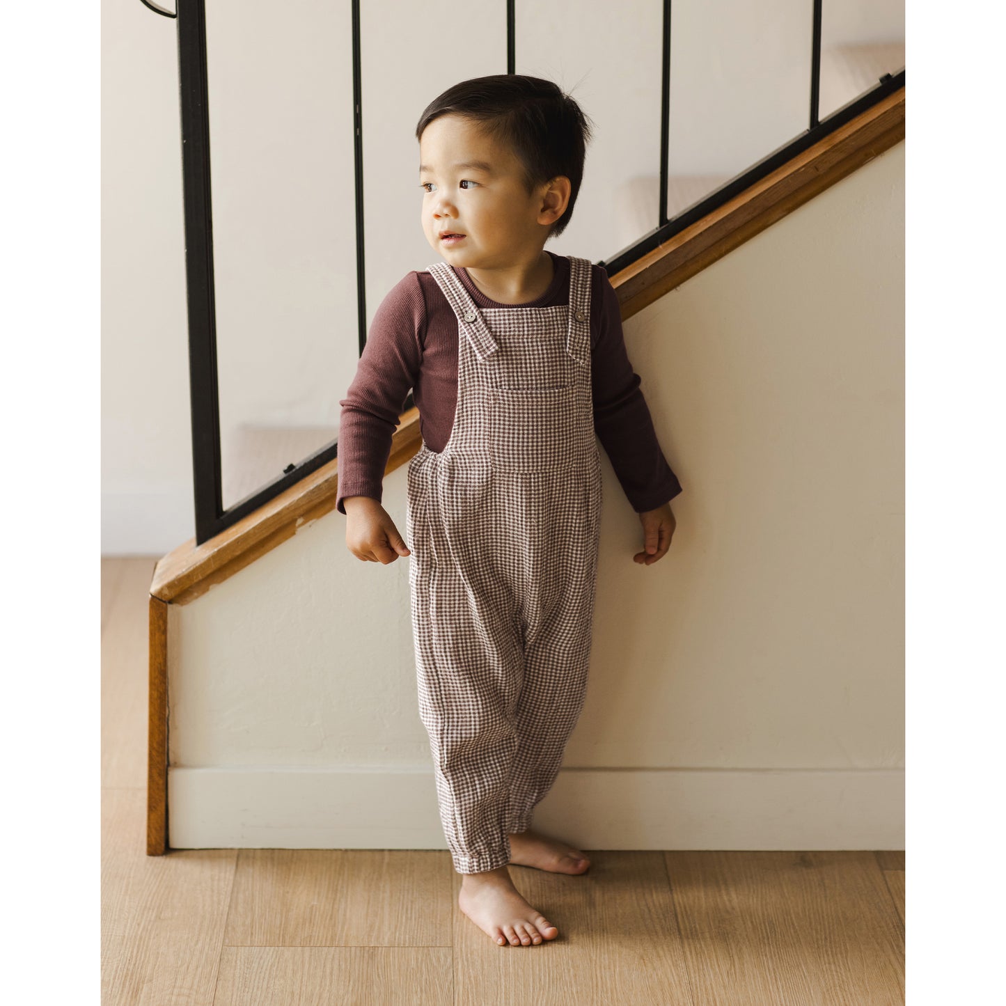 Baby Overall | Plum Gingham