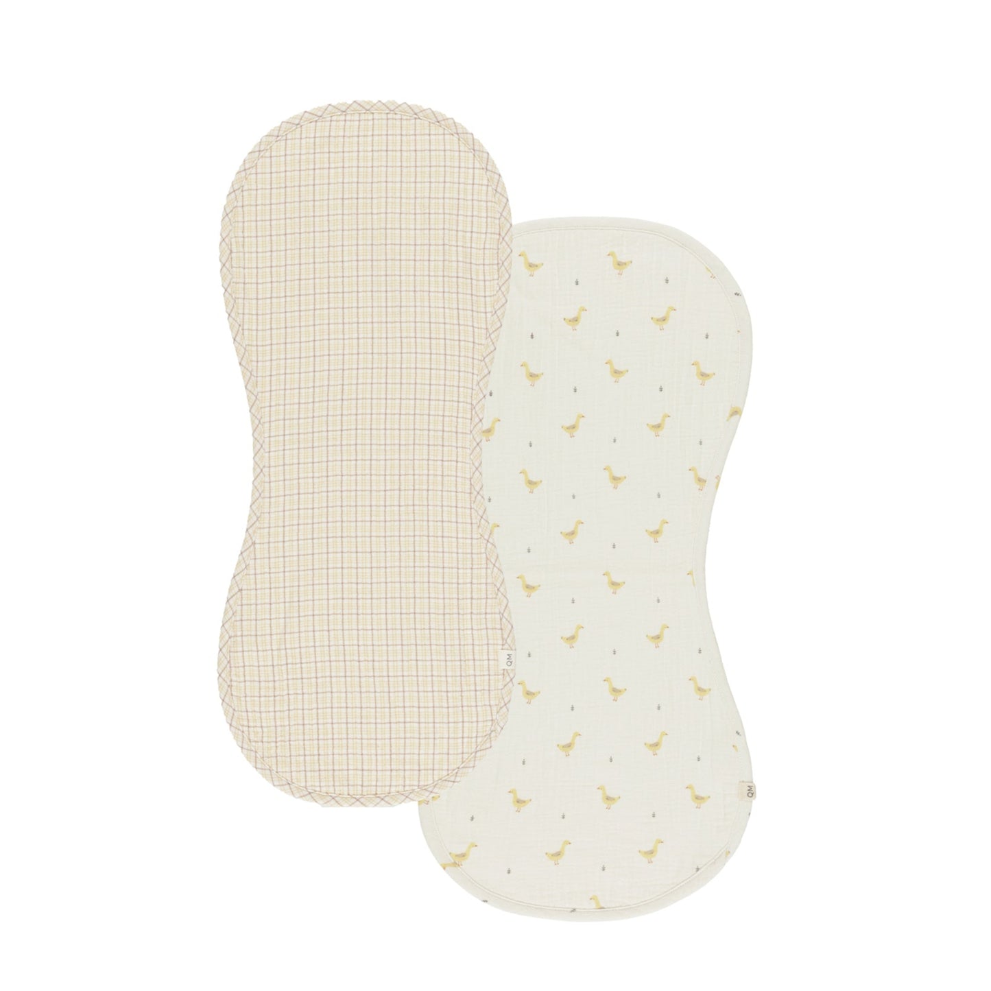 Burp Cloth, 2 Pack  | Geese, Yellow Plaid