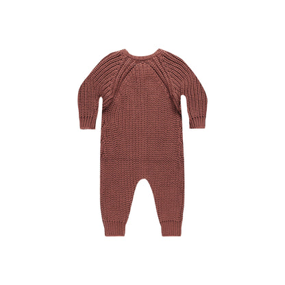 Chunky Knit Jumpsuit | Cranberry