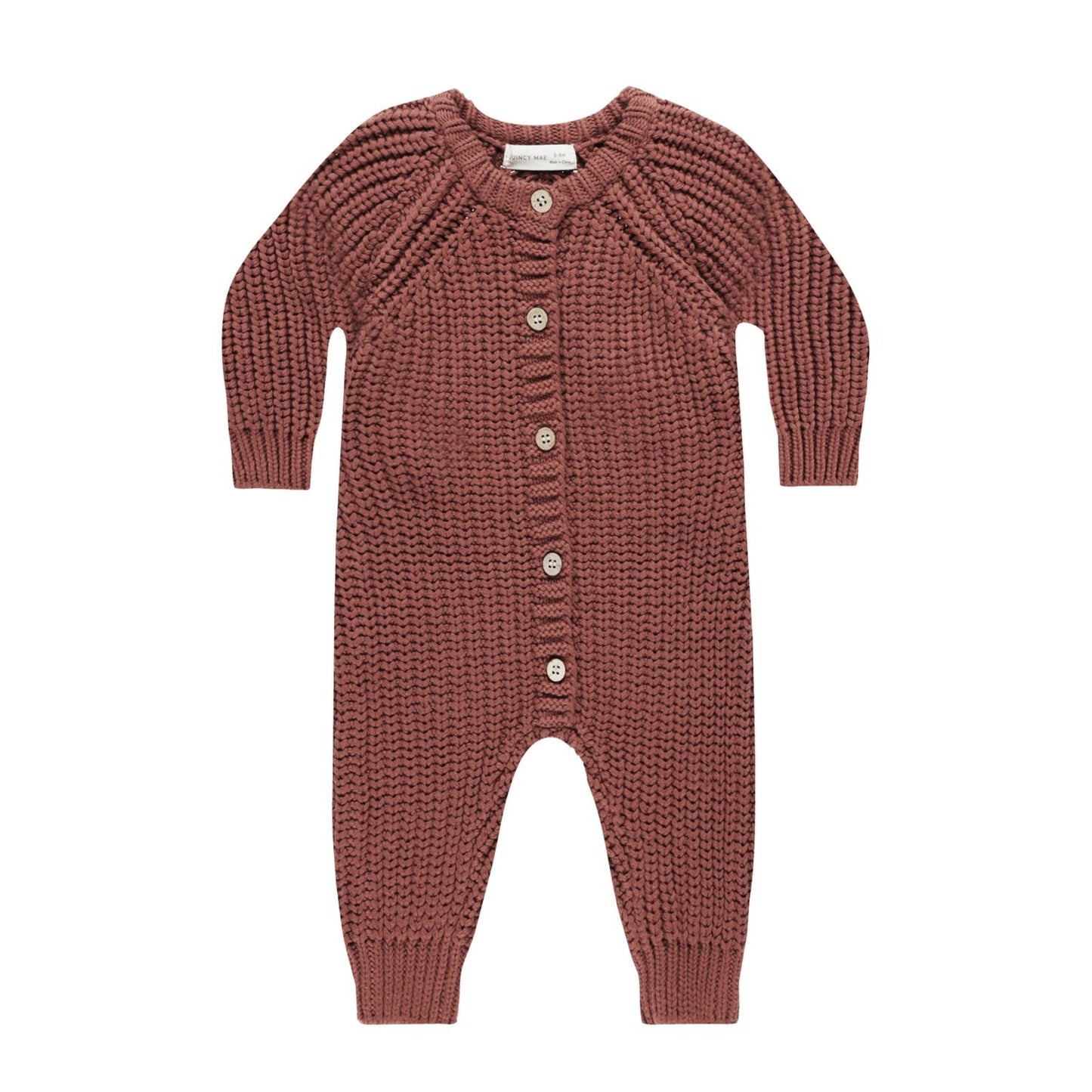 Chunky Knit Jumpsuit | Cranberry