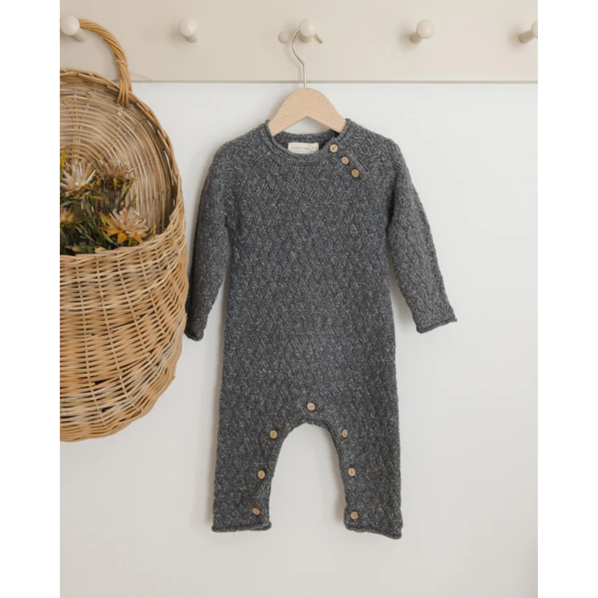 Cozy Heather Knit Jumpsuit | Indigo