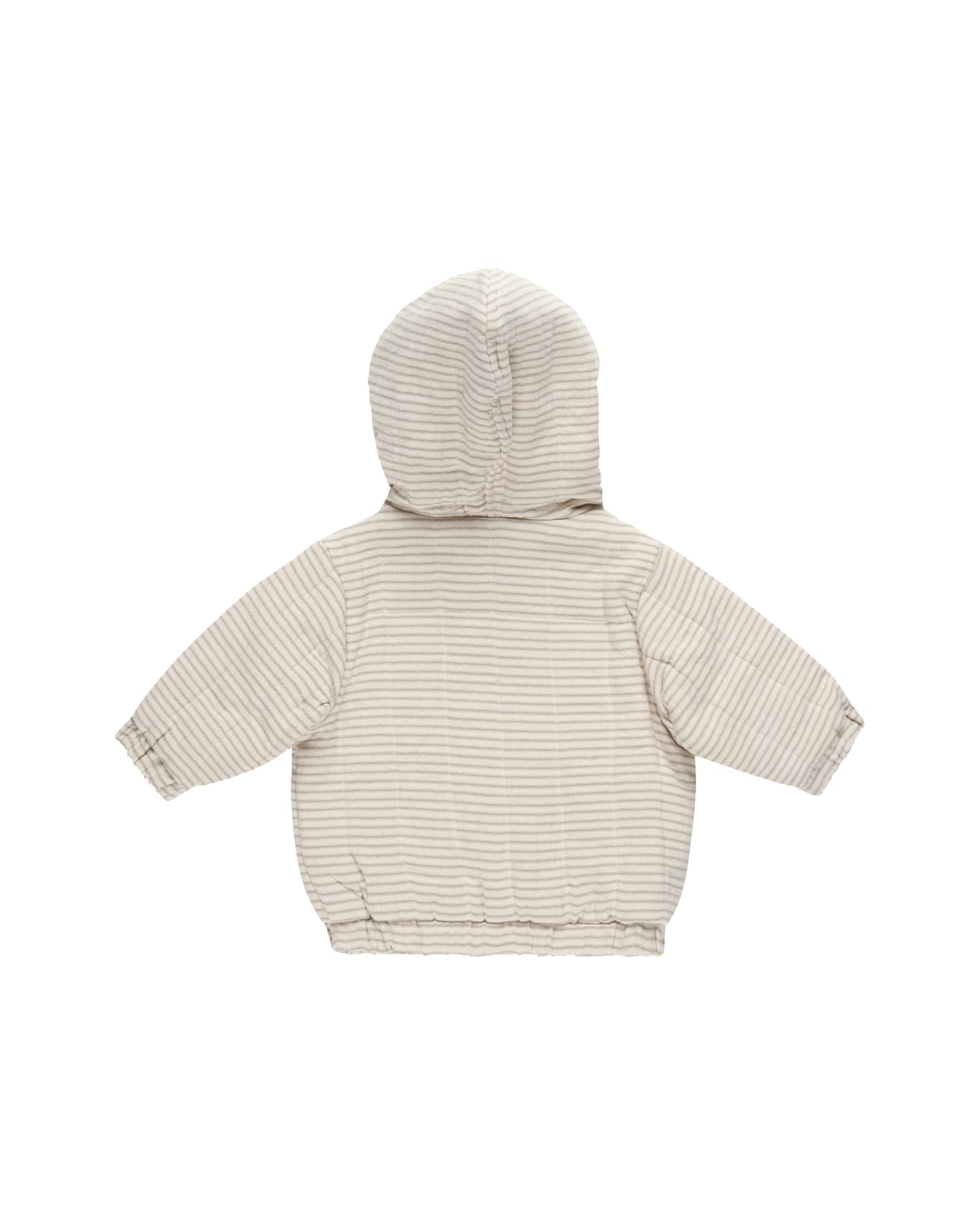 Hooded Woven Jacket | Basil Stripe