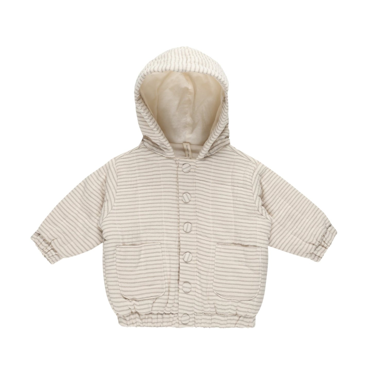 Hooded Woven Jacket | Basil Stripe