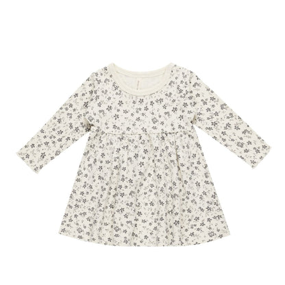 Long Sleeve Baby Dress | Blue Floral