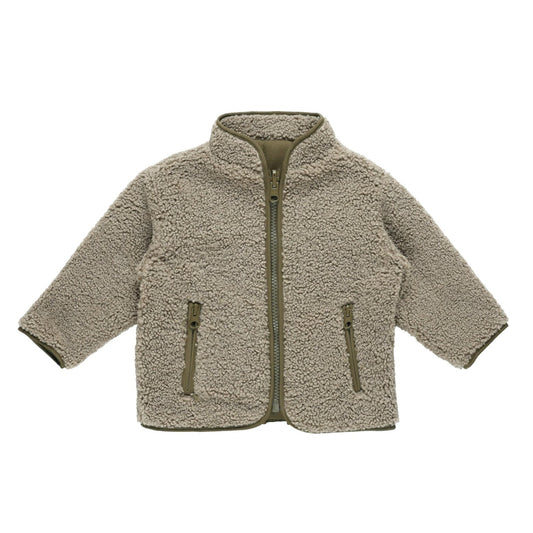 Shearling Zip Jacket | Olive