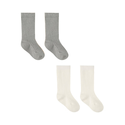 Socks Set | Ivory & Dusty Blue