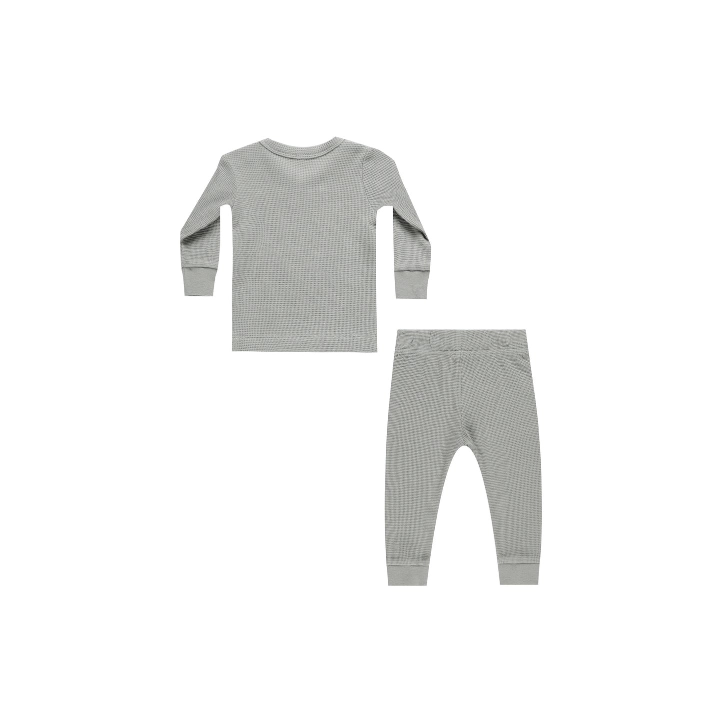 Waffle Top + Pant Set | Dusty Blue