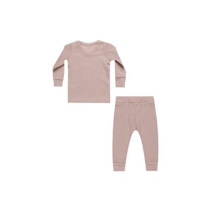 Waffle Top + Pant Set | Mauve