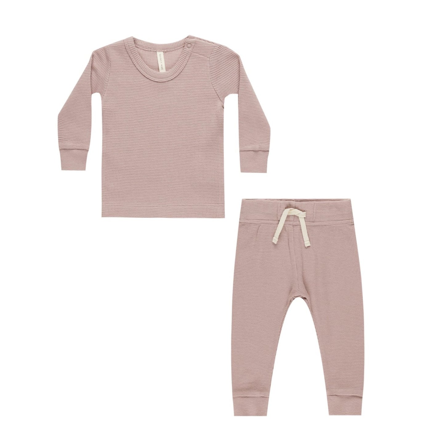 Waffle Top + Pant Set | Mauve