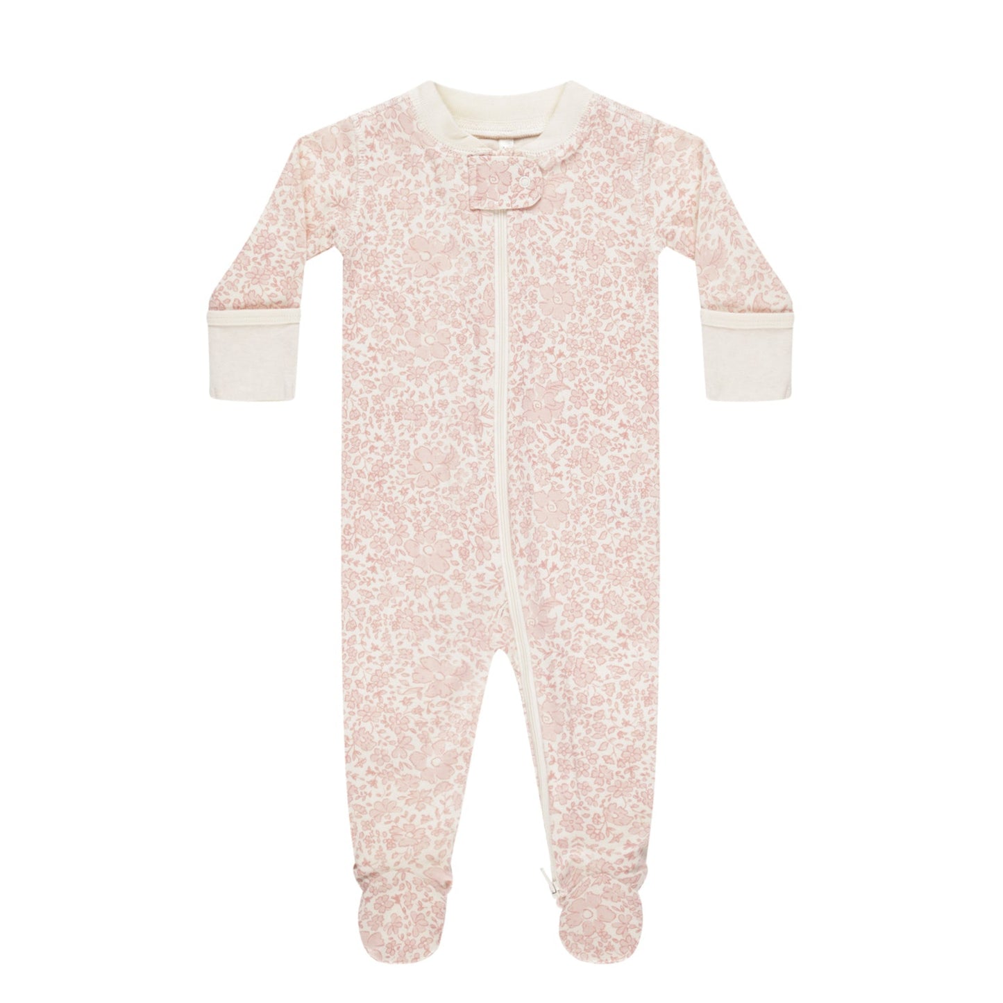 Zip Long Sleeve Sleeper Footie | Pink Blossom