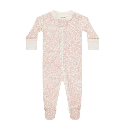 Zip Long Sleeve Sleeper Footie | Pink Blossom