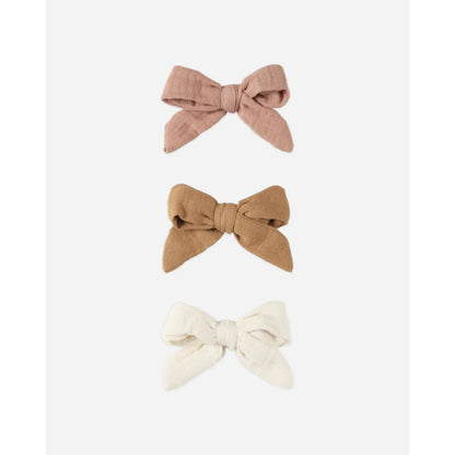 Bow Clips | Rose, Natural & Golden