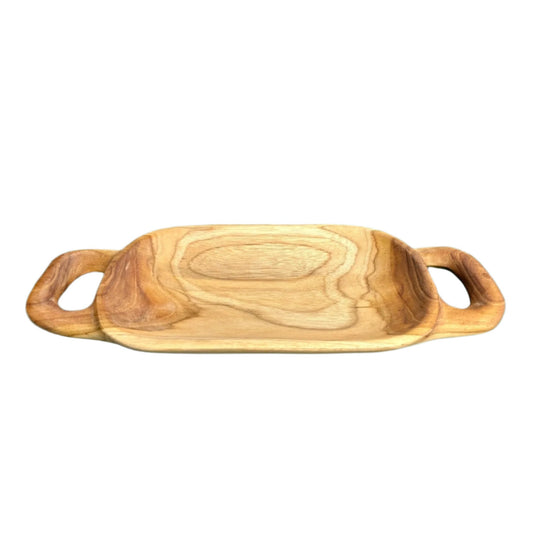 Salvaged Teak Root Rustic Handled Tray