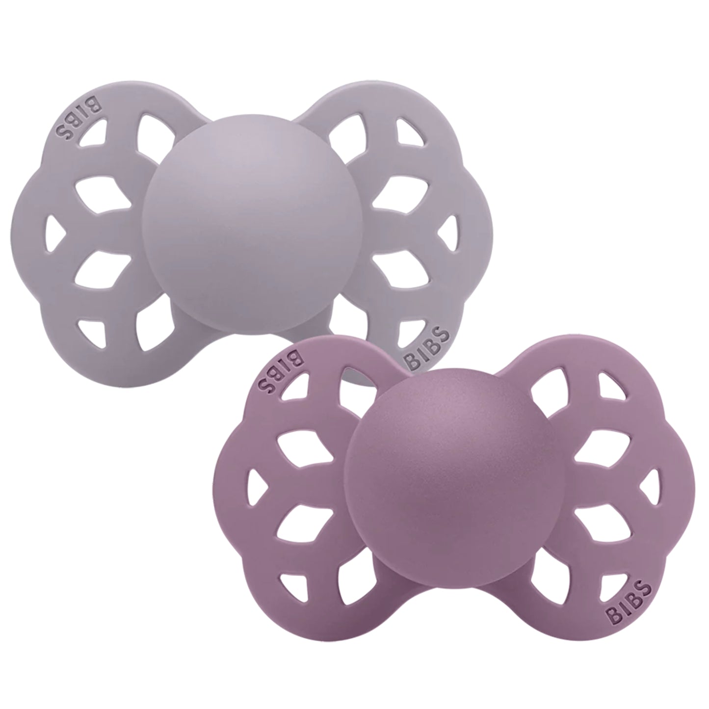 Infinity Silicone Pacifier 2-Pack | Fossil Grey/Mauve