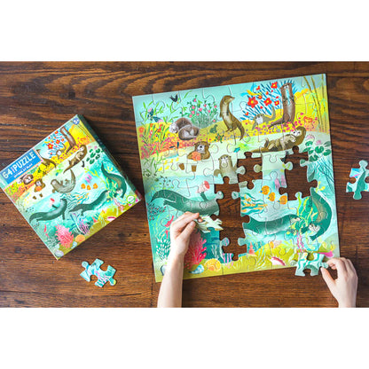 Otters at Play | 64 Piece Puzzle